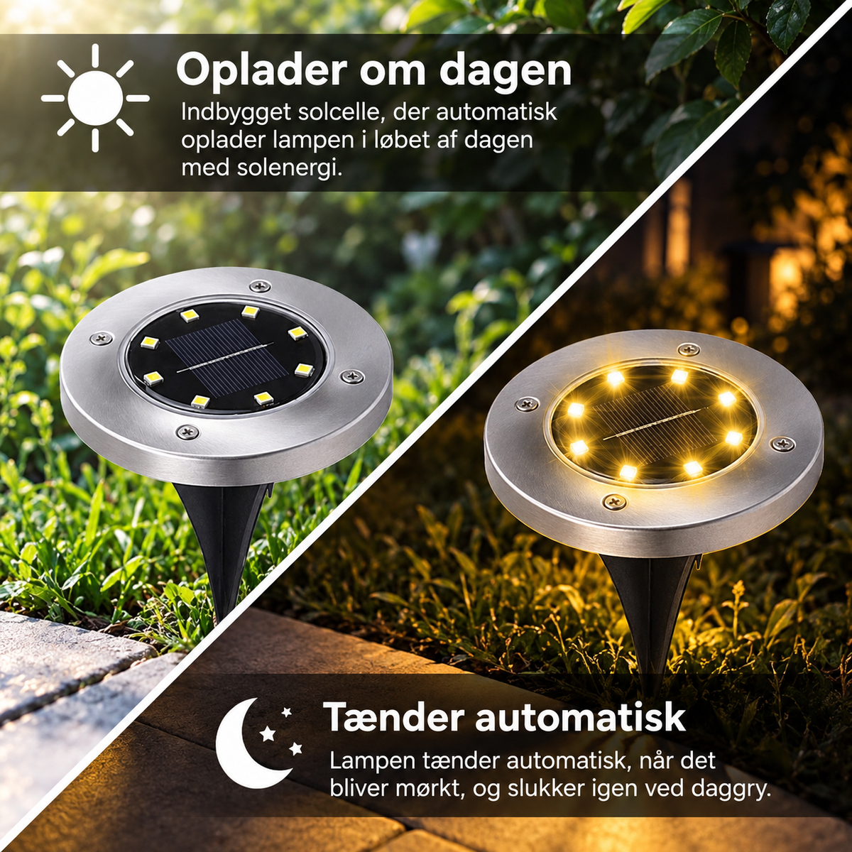Lunlys® - Solcelledrevne LED Havelamper
